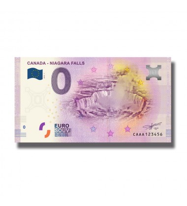 0 EURO BANKNOTE SOUVENIR CANADA NIAGARA FALLS CAAA 2019-1