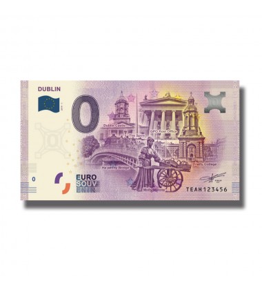 0 EURO SOUVENIR BANKNOTE DUBLIN 006305 TEAH 2019-1