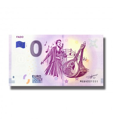 0 EURO SOUVENIR BANKNOTE FADO PORTUGAL MEBV 2019-1