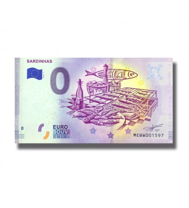 0 EURO SOUVENIR BANKNOTE SARDINHAS PORTUGAL MEBW 2019-1