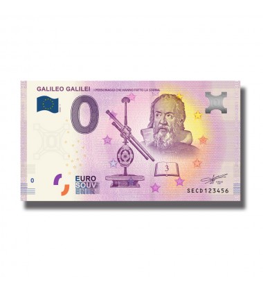 0 EURO SOUVENIR BANKNOTE GALILEO GALILEI ITALY SECD 2020-1