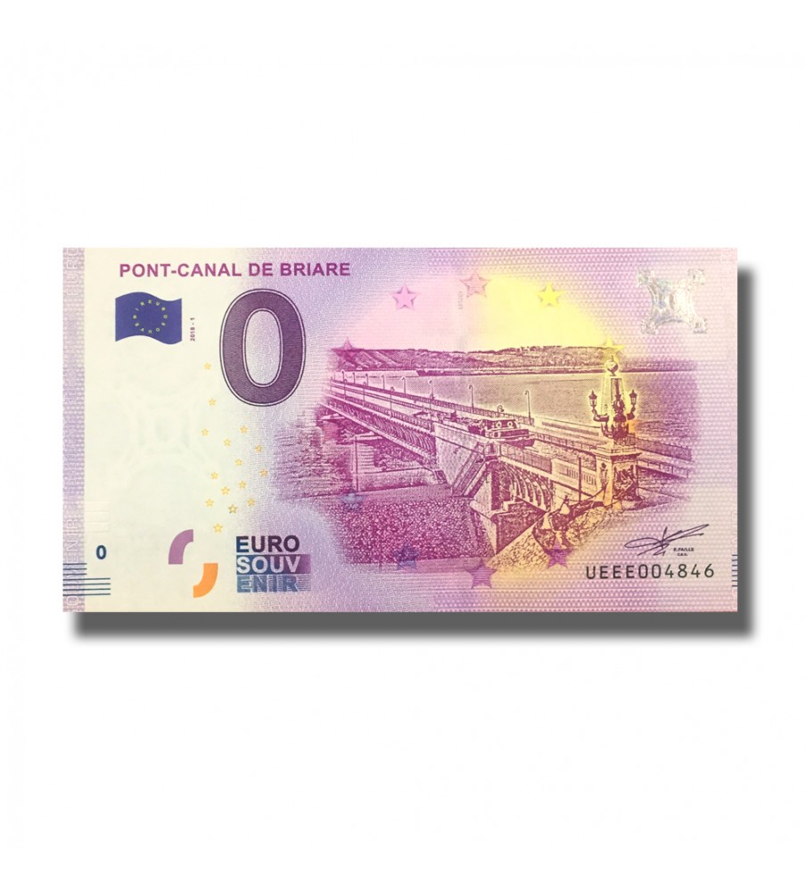 0 Euro Souvenir Banknote Pont Canal De Briare France UEEE 2018-1