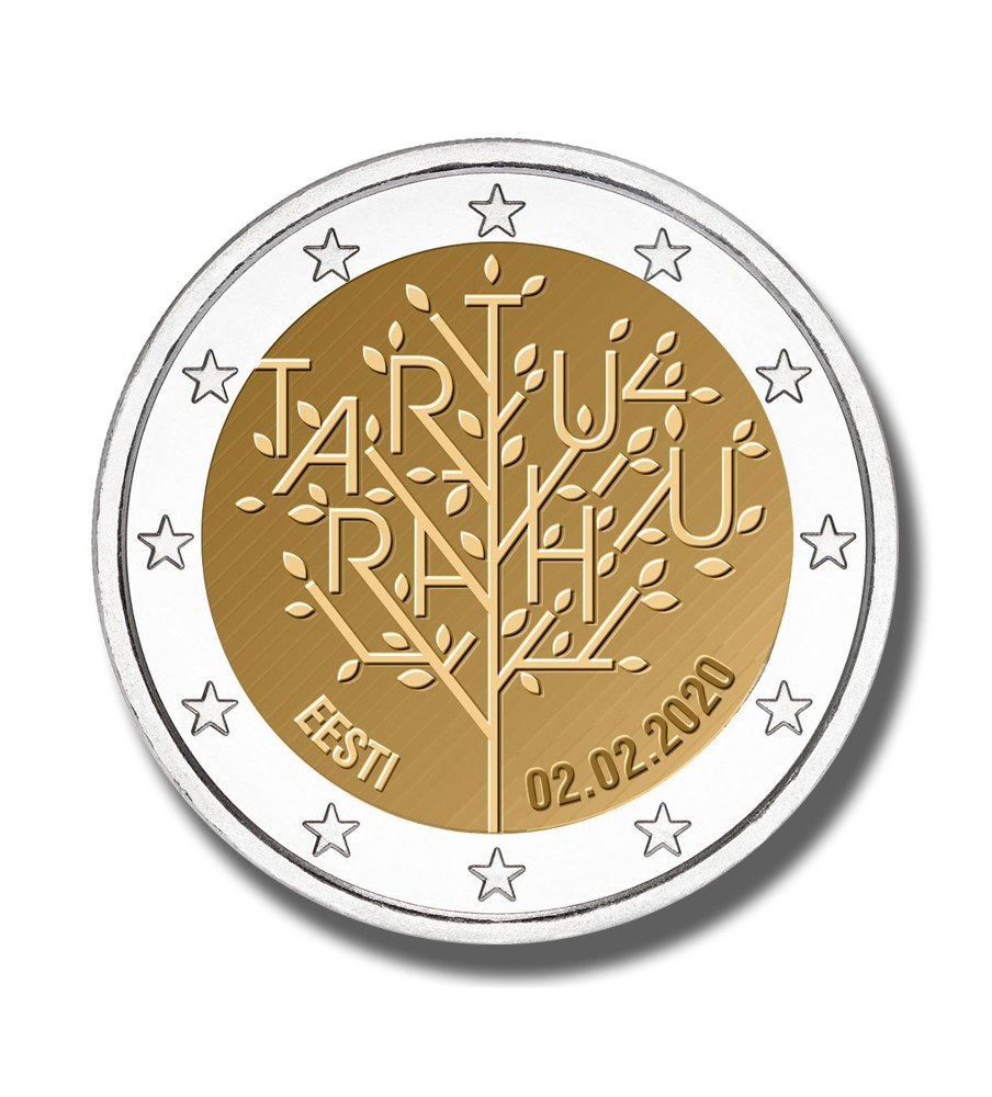 2020 ESTONIA TREATY OF TARTU 2 EURO COMMEMORATIVE COIN