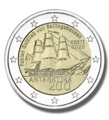 2020 ESTONIA 200 YEARS DISCOVERY OF ANTARTICA 2 EURO COMMEMORATIVE COIN