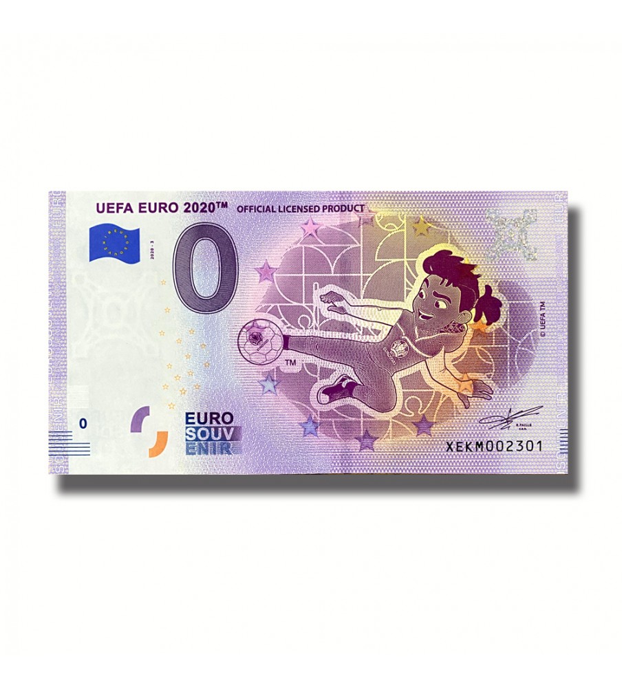 0 Euro Souvenir Banknote UEFA Mascot Euro 2020 Official Licensed Product Germany XEKM 2020-3