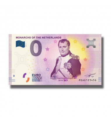 0 Euro Souvenir Banknote Monarchs of The Netherlands PEAS 2020-2