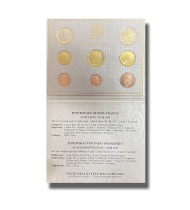 2020 Vatican Euro Coin Year Set