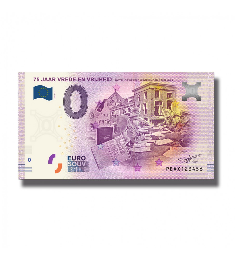 0 Euro Souvenir Banknote 75 Vrede En Vrijheid PEAC 2020-2