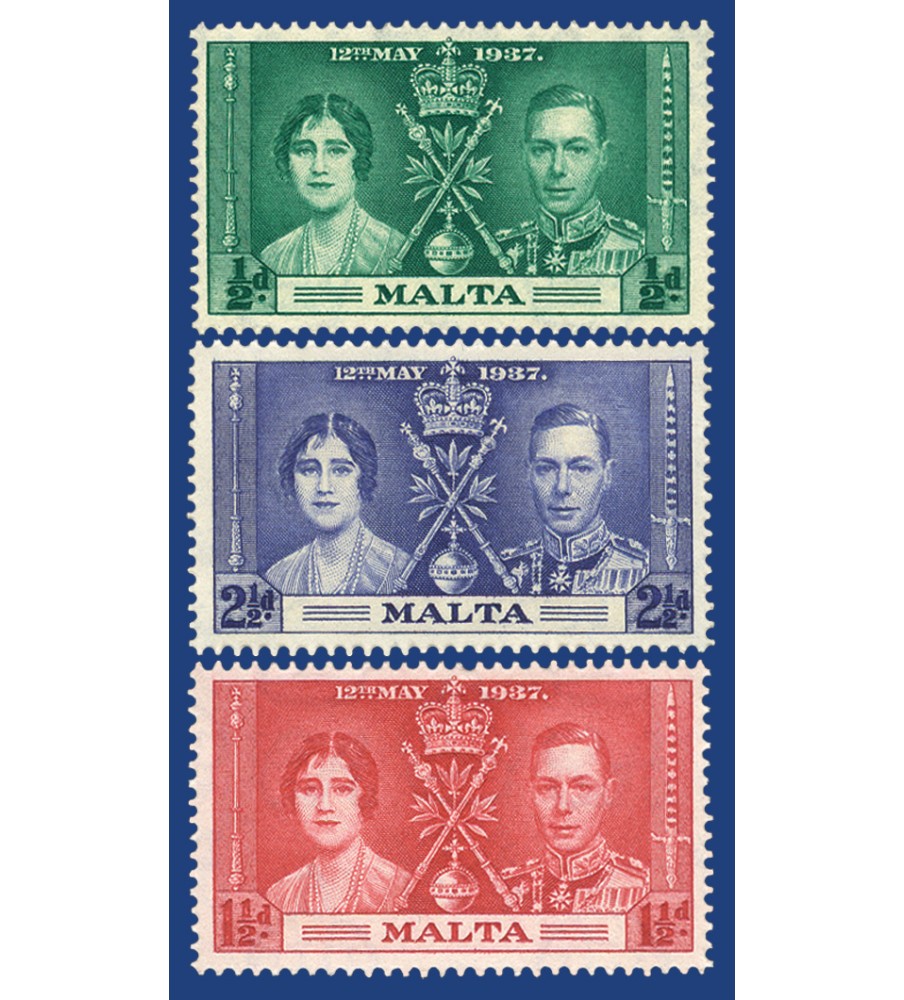 1937 May 12 MALTA STAMPS CORONATION