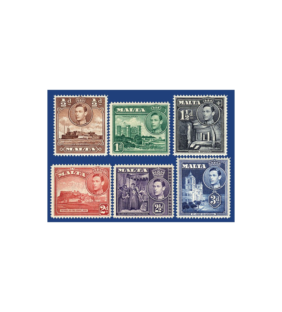 1938 Feb 17 MALTA STAMPS DEFINITIVE NEW COLOURS