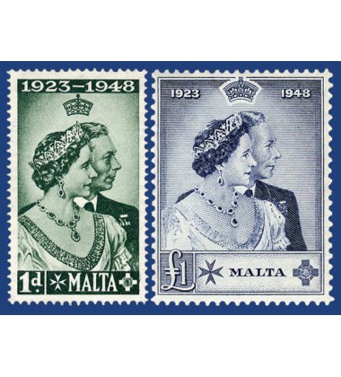 MALTA STAMPS ROYAL SILVER WEDDING