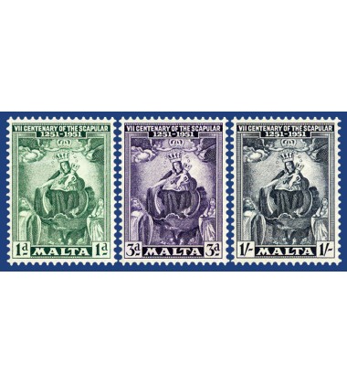 MALTA STAMPS SCAPULAR 7TH CENTENARY