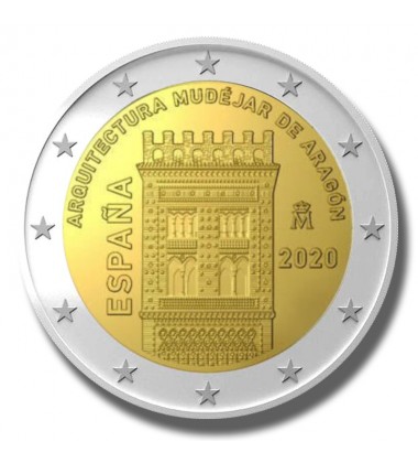 2020 SPAIN ARAGON MUDEJAR ARCHITECTURE 2 EURO COMMEMORATIVE