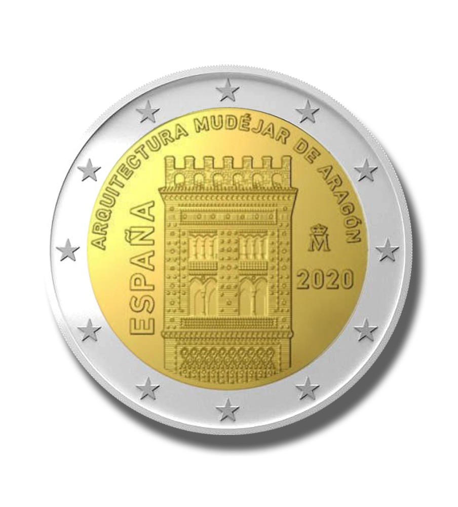 2020 SPAIN ARAGON MUDEJAR ARCHITECTURE 2 EURO COMMEMORATIVE