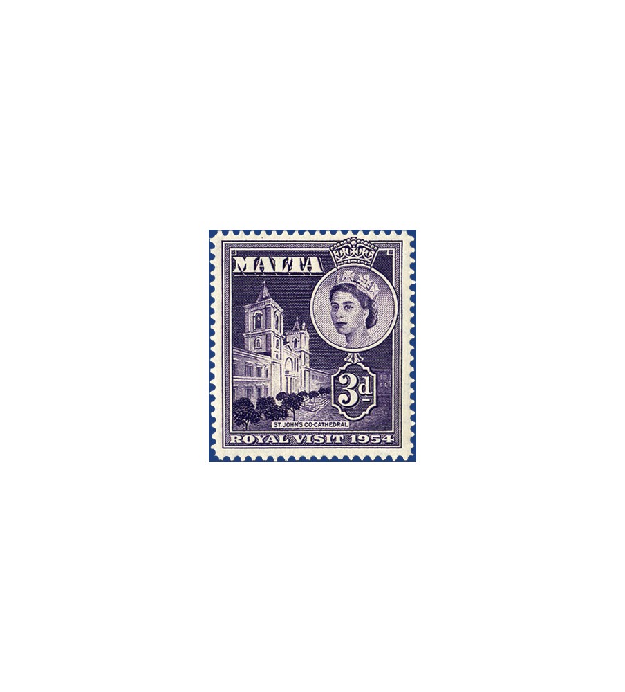 1954 May 03 MALTA STAMPS ROYAL VISIT