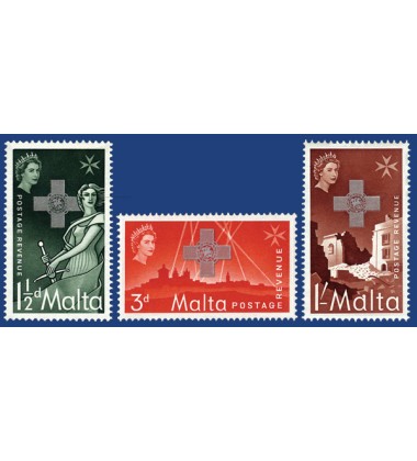 MALTA STAMPS XVTH ANNIVERSARY OF THE GEORGE CROSS AWARD