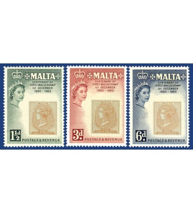 MALTA STAMPS CENTENARY OF THE 1ST MALTA STAMP