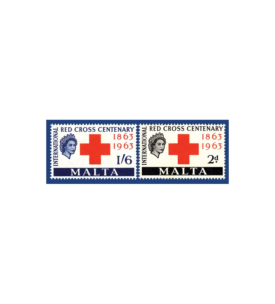 1963 Sep 02 MALTA STAMPS RED CROSS CENTENARY