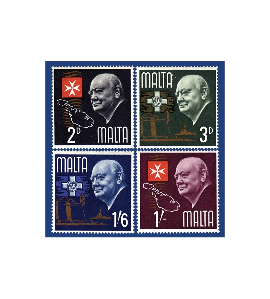 1966 Jan 21 MALTA STAMPS SIR WINSTON CHURCHILL