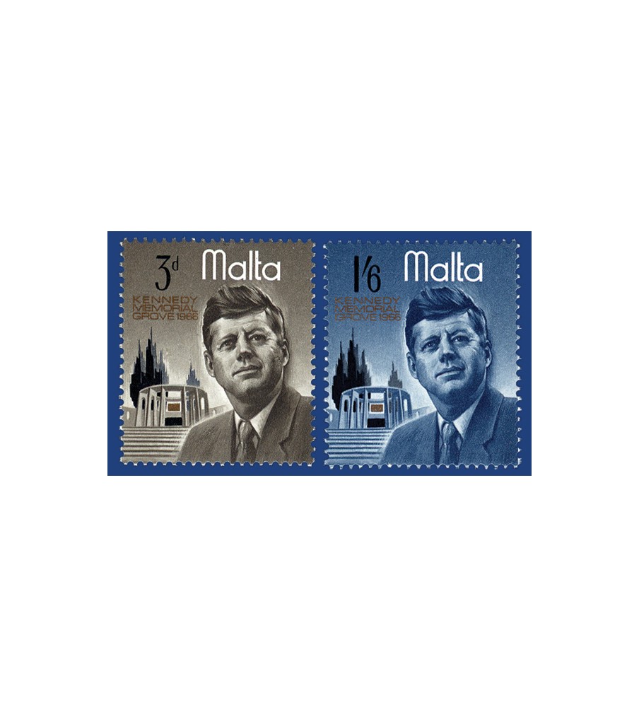 1966 May 28 MALTA STAMPS PRESIDENT JOHN F KENNEDY