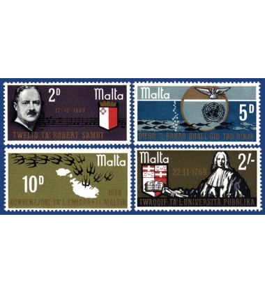 MALTA STAMPS MALTA COMMEMORATIONS