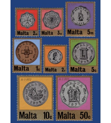 MALTA STAMPS 1ST DECIMAL COINAGE