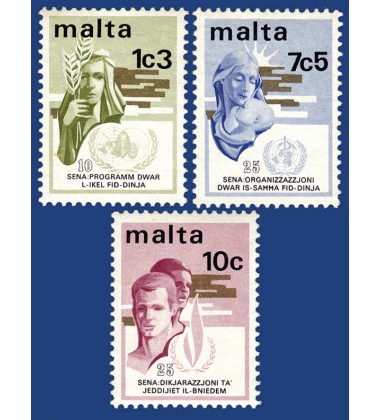 MALTA STAMPS INTERNATIONAL ANNIVERSARIES