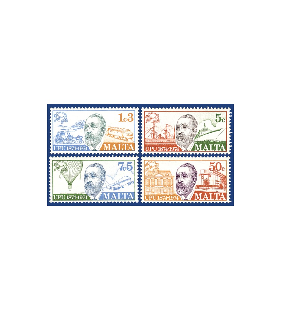 1974 Sep 20 MALTA STAMPS CENTENARY OF UPU