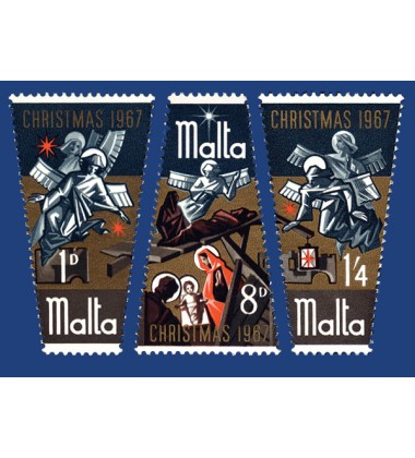 MALTA STAMPS CHRISTMAS 1967 (SINGLES)