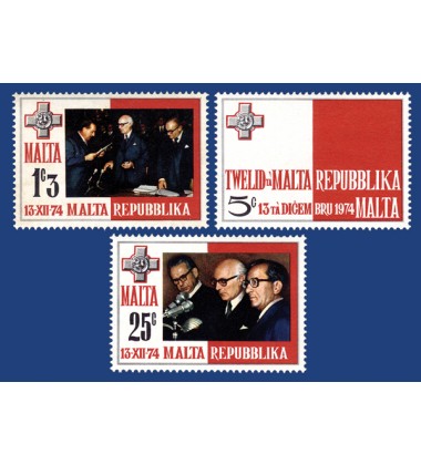 MALTA STAMPS BIRTH OF REPUBLIC