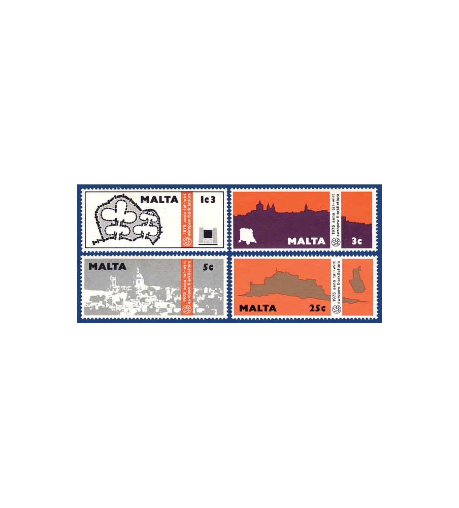 1975 Sep 16 MALTA STAMPS EUROPEAN ARCHITECTURAL HERITAGE YEAR