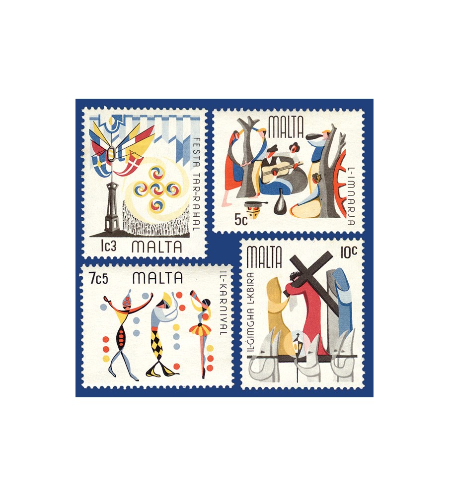 1976 Feb 28 MALTA STAMPS MALTESE FOLKLORE