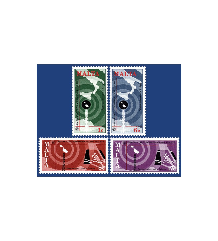 1977 May 17  MALTA STAMPS WORLD TELECOMMUNICATIONS DAY