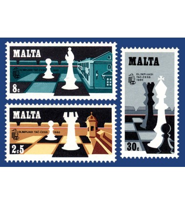 MALTA STAMPS CHESS OLYMPIAD & INT CHESS FED CONGRESS