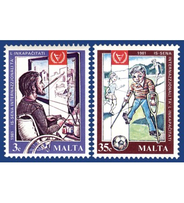 MALTA STAMPS INTERNATIONAL YEAR FOR DISABLED PERSONS