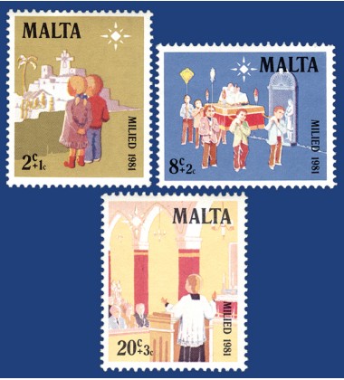 MALTA STAMPS CHRISTMAS 1981