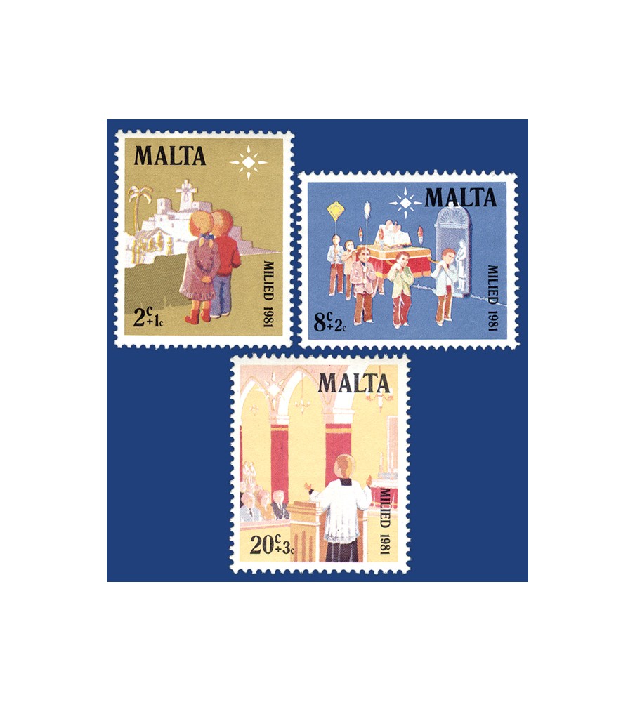 1981 Nov 18 MALTA STAMPS CHRISTMAS 1981