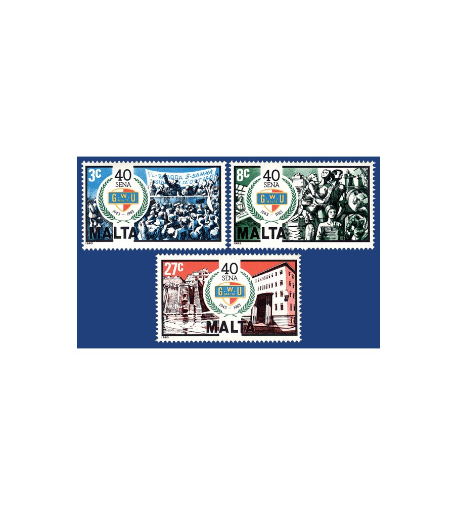 1983 Oct 05 MALTA STAMPS 40TH ANN OF THE GENERAL WORKERS UNION