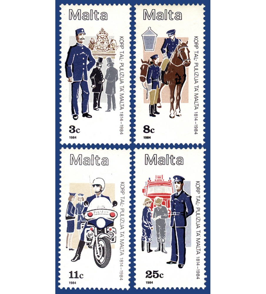 1984 Jun 14 MALTA STAMPS 170TH ANNIVERSARY OF THE MALTA POLICE FORCE