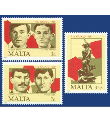 MALTA STAMPS 7TH JUNE 1919