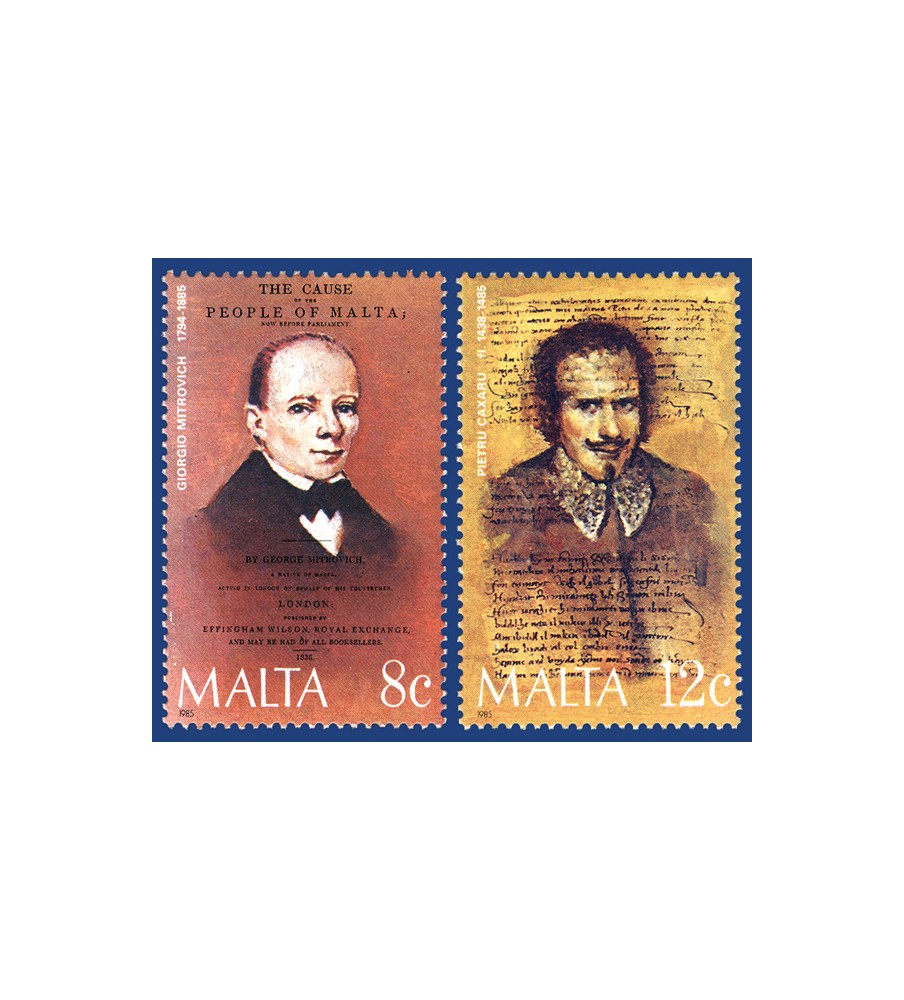 1985 Oct 03 MALTA STAMPS MALTESE PERSONALITIES