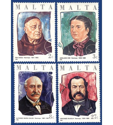 MALTA STAMPS MALTESE PHILANTHROPISTS