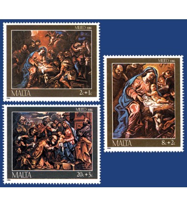 MALTA STAMPS CHRISTMAS 1986