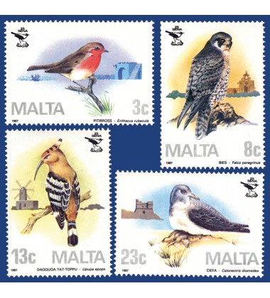 MALTA STAMPS 25TH ANNIVERSARY ORNITHOLOGICAL SOCIETY