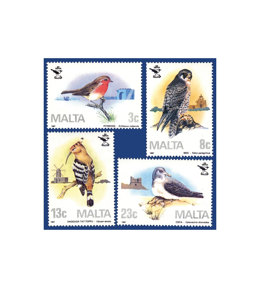 1987 Jan 26 MALTA STAMPS 25TH ANNIVERSARY ORNITHOLOGICAL SOCIETY