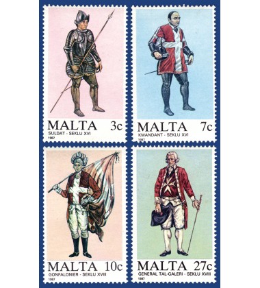 MALTA STAMPS MALTESE UNIFORMS 1ST SERIES