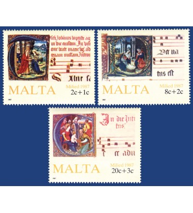 MALTA STAMPS CHRISTMAS 1987