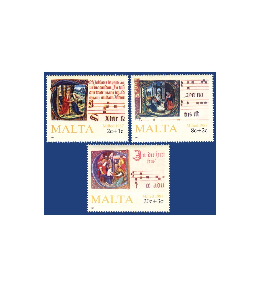 1987 Nov 06  MALTA STAMPS CHRISTMAS 1987