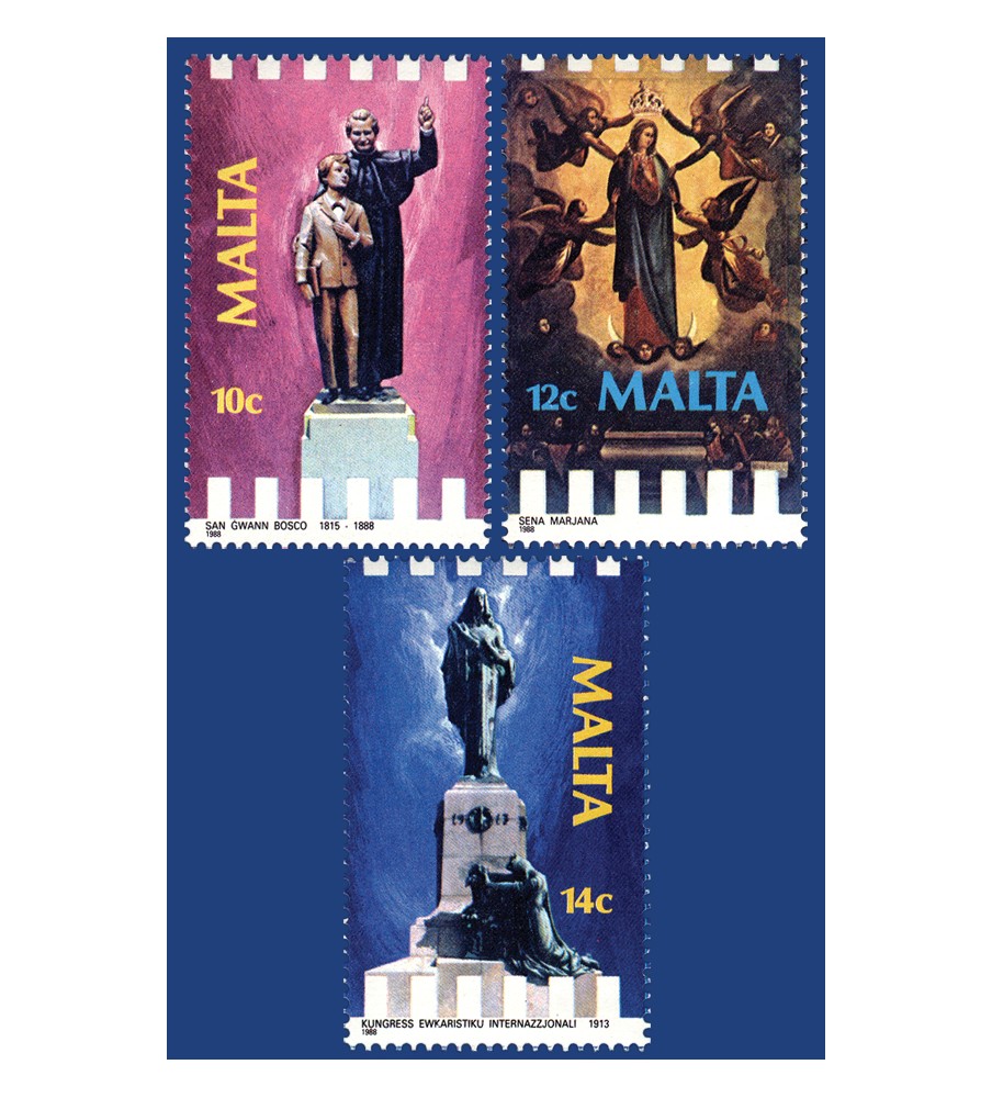 1988 Mar 05 MALTA STAMPS RELIGIOUS COMMEMORATIONS