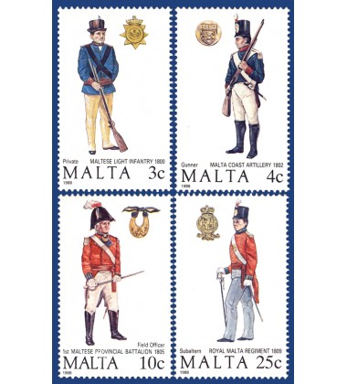 MALTA STAMPS MALTESE UNIFORMS 2ND SERIES